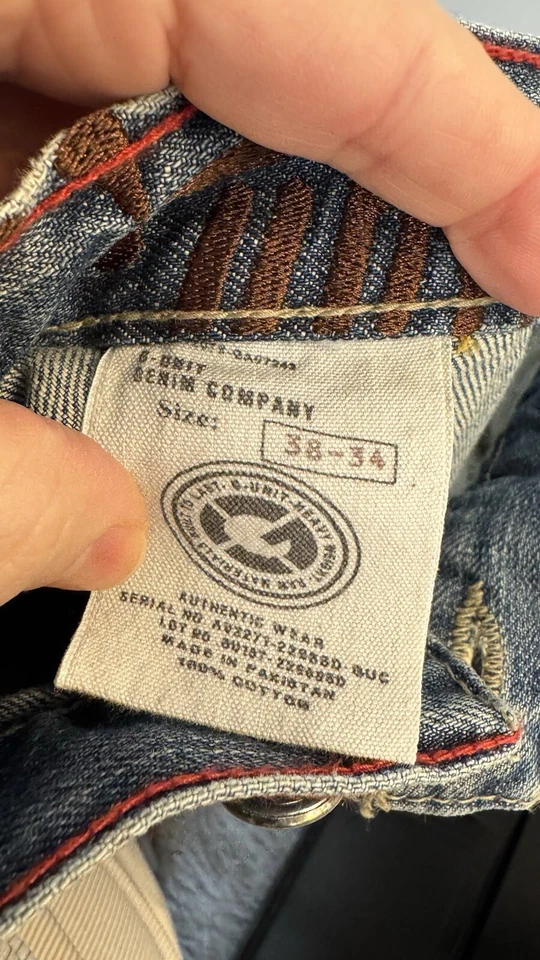 G-Unit Denim Blue Jeans Mens 38x34 Vintage Y2k HIP HOP Baggy Premium - Image 4 of 4