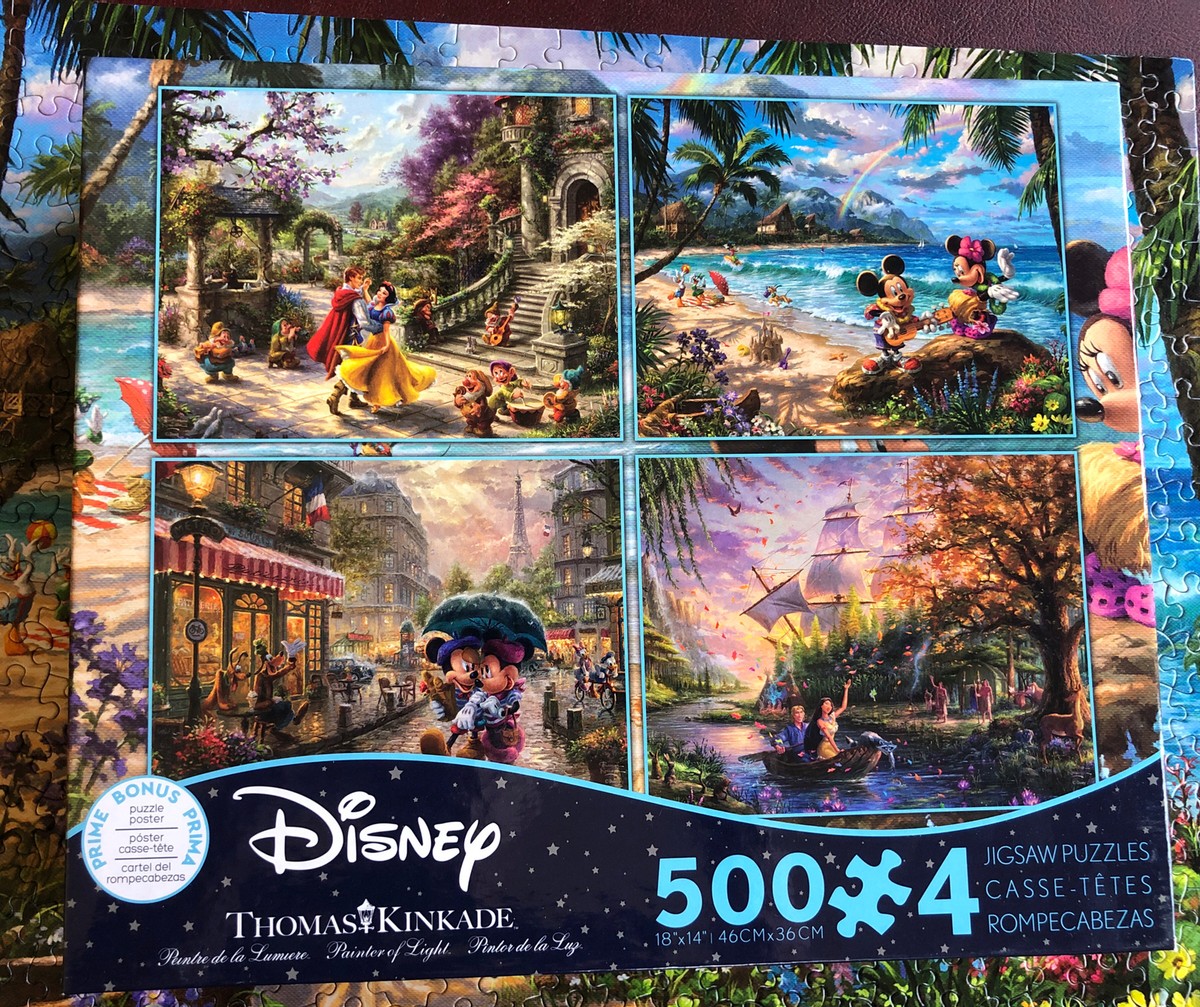 Disney Thomas Kinkade 500ピースパズル4点セット Disney Thomas Kinkade 4 Pack 500 Piece Puzzle Pocahontas