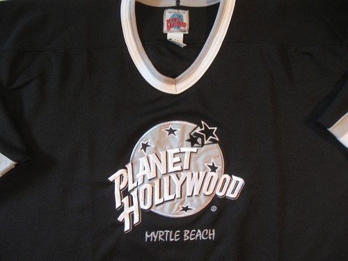 Camiseta deportiva de hockey de playa Planet Hollywood Myrtle vintage 91 para hombre XL The Grand Strand - Imagen 3 de 5