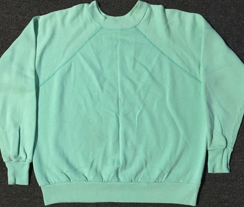 Vintage 70s Faded Distress Sweatshirt S USA Grunge Surf Skate Biker Track PE 80s 90s