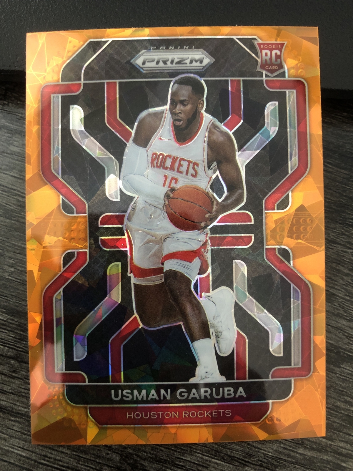 Usman Garuba 2021-22 Panini Prizm Orange Ice Rookie #321 Houston Rockets