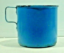 VINTAGE BLUE GRANITEWARE/ ENAMAL WEAR DRINKING CUP