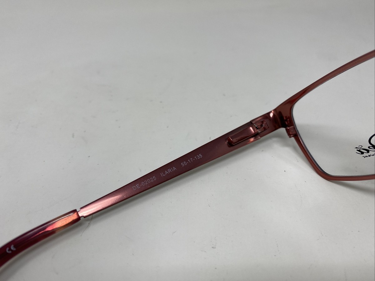 Dea Eyewear DE-02025 ILARIA 55-17-135mm Eyeglasses FRAMES ONLY - NEW CONDITION DEA EYEWEAR DE 02025 IRARIA BLACK PINK 55/17/135 FLEX HINGE  main image 4