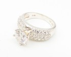 925 Sterling Silver  Cubic Zirconia Solitaire With Accents Ring Sz 6  RG10868 — photo 5