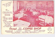 PPC Postcard UT Utah Salt Lake City Covey's Coffee Shop Advertising Interior Vie