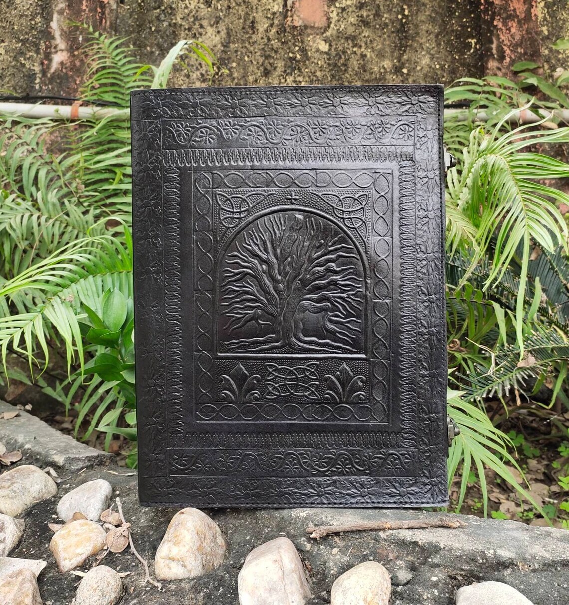 Fat Leather 220 Pages Journal Large, Blank Handmade Book Sketchbook # Gift