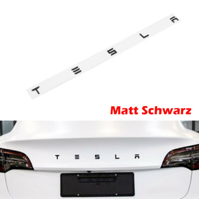 für Tesla Model X S 3D Matt Schwarz TESLA Schriftzug Kofferraum Panel Abzeichen