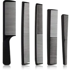 5 Pieces Hair Cutting Barber Comb Hair Styling Combs Fine Teeth for Men Women