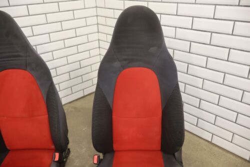 01-05 Mazdaspeed Miata Pair of Manual Bucket Seats Black/Red Cloth - Picture 4 of 23