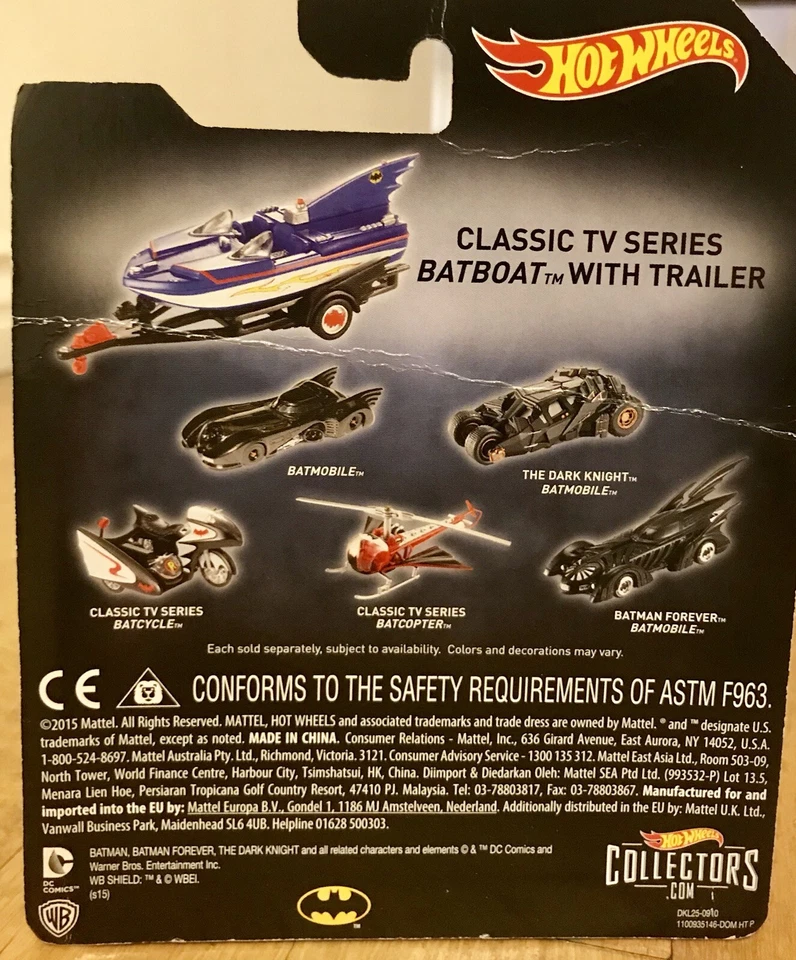 Hot Wheels Batman Classic TV Series Batboat With Trailer - Image 2 of 2