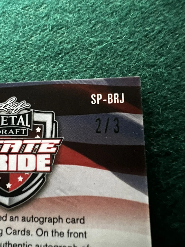 2022 Leaf Metal Brian Robinson Jr. State Pride Rookie Auto R/W/B Mojo RC 2/3!!! - Image 3 of 3