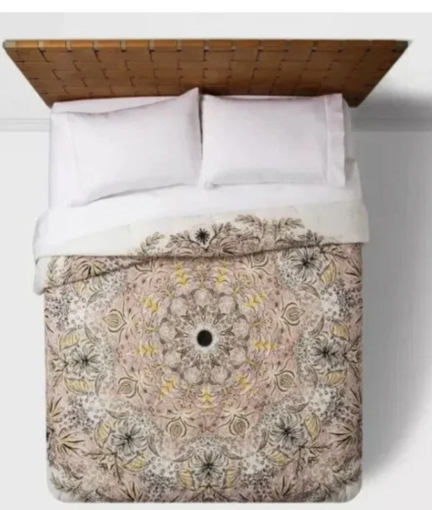 Opalhouse ‎Floral Medallion 2 pc Twin XL Quilt Sham Set Cream NEW - Image 2 of 4