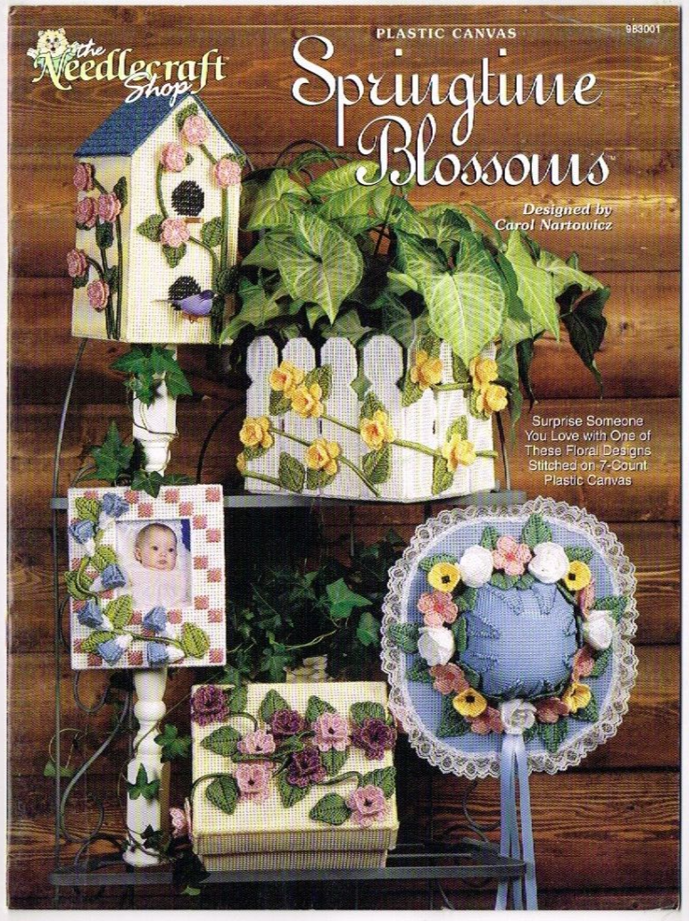Springtime Blossoms Plastic Canvas Pattern Leaflet Needlecraft Shop ...