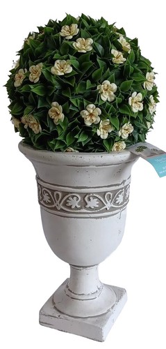 Martha Stewart Topiary Kissing Ball Fern & White Gardenia Spring Summer, 14" - Picture 2 of 2