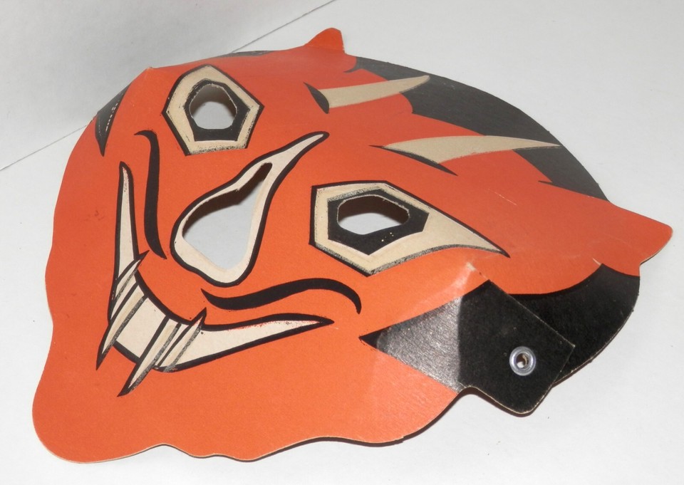 Vintage 1940's Cardboard Devil Halloween Mask eBay