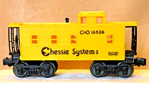 LIONEL C&O CHESSIE SYSTEM YELLOW CABOOSE # 16536