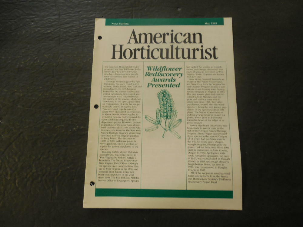 American Horticulturist May 1985 News Edition       ID:35871