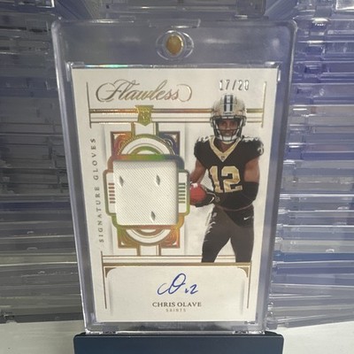 2022 Panini Flawless - Chris Olave Signature Gloves RPA /20 #SG-CO (AU, MEM, RC)