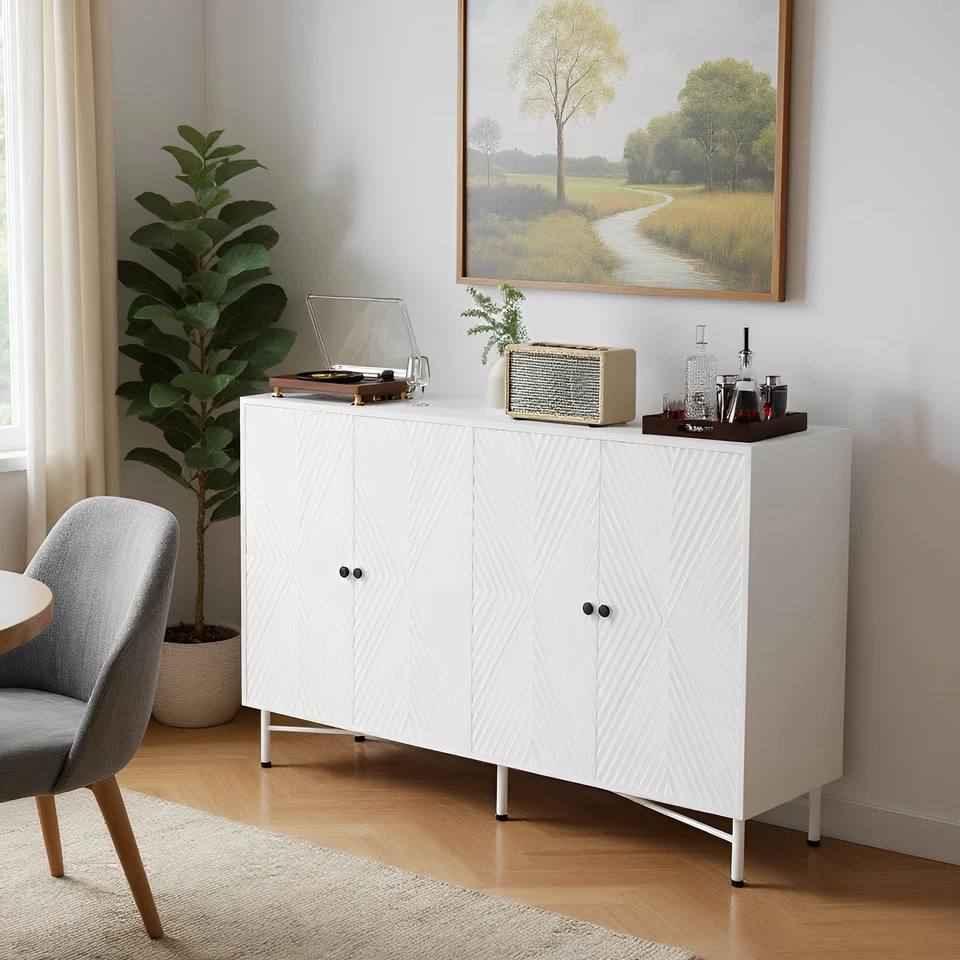 Armario Despensa Cocina con Estantes Ajustables Aparador Buffet Armarios Almacenamiento🌟 Foto 4 de 4