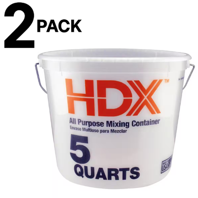 #ad HDX 5 qt. Small Mixing Bucket 2 PACK $9.09