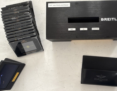 Original Breitling Dealer System Garantiegerät Full Set Karten Display Working
