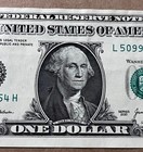 $1.00 One Dollar Bill 2021 Angel Note 999 Misaligned/Miscut sb2-33 — photo 3