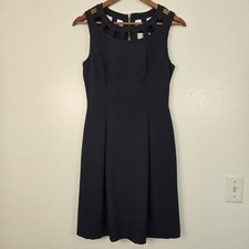 Eliza J Sheath Dress Women's Size 2 Navy Career Office Formal Sleeveless Summer 