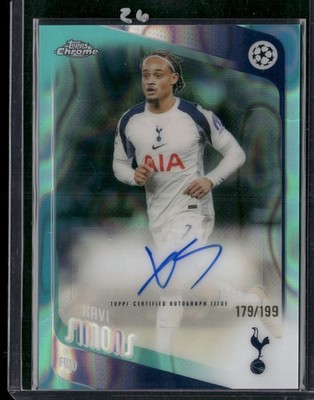 2025-26 Topps Chrome UEFA Club Competitions Xavi Simons Auto Aqua Lava /199