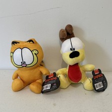 NWT Set Of 2 Garfield Cat and Odie 7  Plush Toy Factory Nickelodeon Big Head