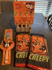 Best Brands DISNEY MICKEY MOUSE Halloween Kitchenware & 2 Hand Towels NEW