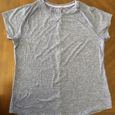 Champion Gear Purple Short Sleeve Shirt Stretch Active Workout Women’s Size: L