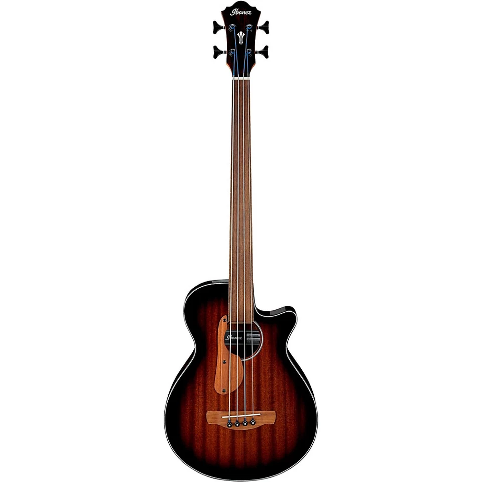Ibanez AEGB24FE Fretless Auditorium A/E Bass Guitar Mahogany Sunburst - Image 3 of 4