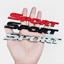 3D Chrome Metal Car Letters Logo SPORT Emblem Badge Sport Stickers Car Rear Trun