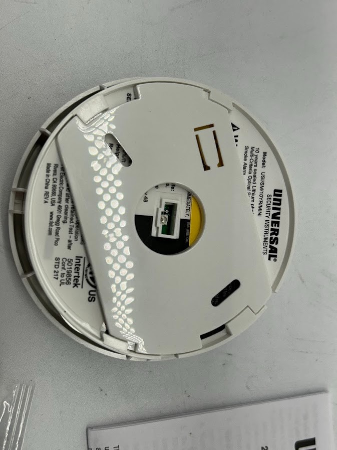 2 PACK Universal Security Instruments 10-Year Battery Mini Smoke  Fire Detector