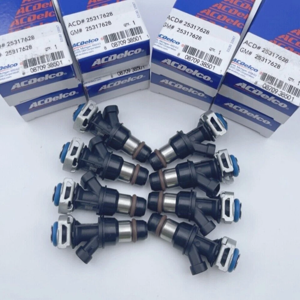 8Pcs OEM Fuel Injectors 25317628 17113698 Fits Chevy Silverado 4.8L 5.3L 6.0L Foto 2 de 4