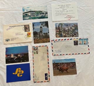 Vintage SW Radio QSL Cards & Envelopes from Southeast Asia