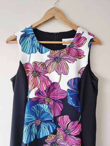 JOSEPH RIBKOFF Floral Sleeveless Stretch Fit & Flare Dress SIZE UK 14 US 12 - Picture 7 of 11