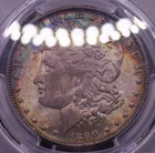 1890-O Morgan Dollar PCGS MS64 Toned Choice Unc New Orleans Mint Silver Coin