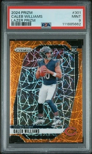 2024 Panini Prizm Caleb Williams Lazer RC Chicago Bears 301 PSA 9