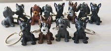 Mini Puppy Keychains 12 Lot  1.5" Cool Assortment Puppy Dog Keychains NWOP