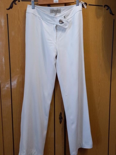 Women Karen Millen Trousers White Viscose 36