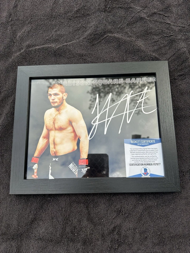 Khabib Nurmagomedov Signed And Framed 8x10 Photo UFC MMA BECKETT BAS CERT - Image 2 of 4