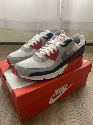 Nike Air Max 90 Sneaker Men Size 10 White/grey/red NEW IN BOX