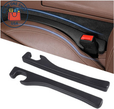 Car Seat Gap Filler PU Leather Crevice Blocker Console Gap Plug Universal 2PCS
