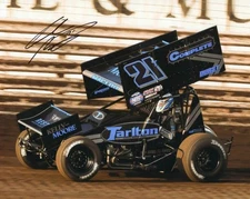 Cole Macedo autographed #21 World of Outlaws Sprint Car 8x10 photo