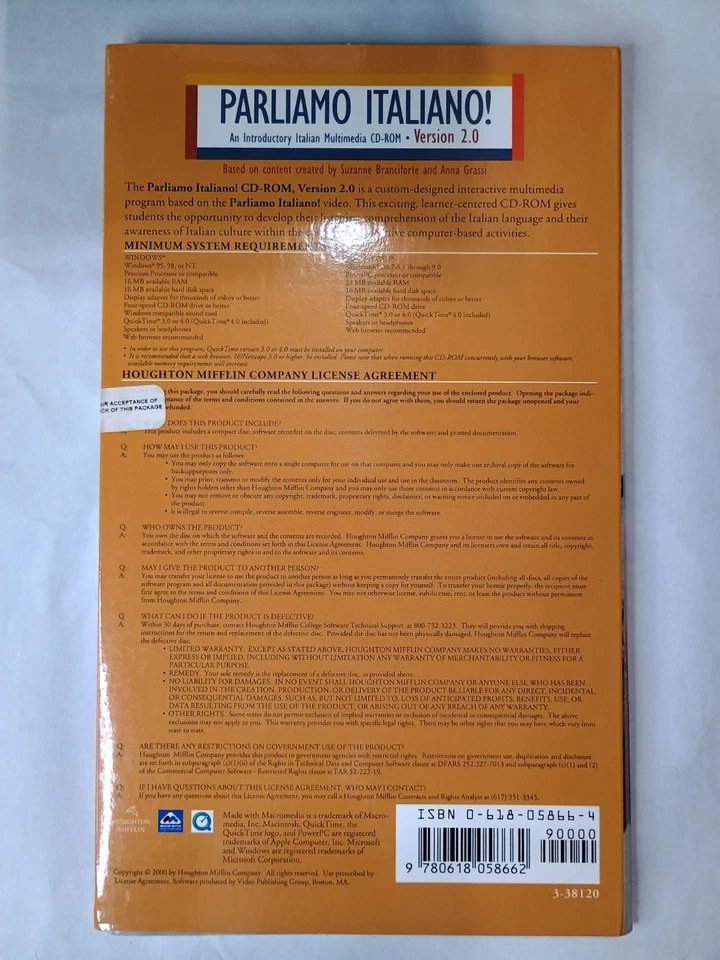 Parliamo Italiano Now An Introductory Italian Multimedia CD Version 2.0 2000 - Image 2 of 3