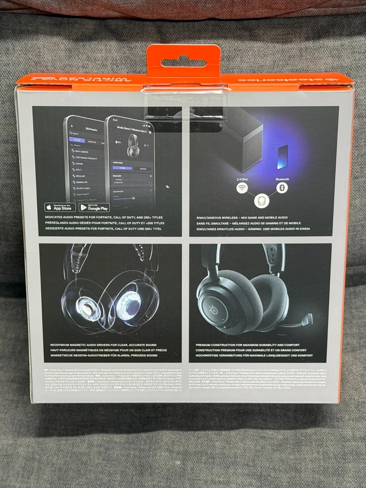 SteelSeries Arctis Nova 7 Wireless Over-Ear Gaming Headset - Black - Image 2 of 2