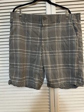 Lee Men's Extreme Comfort Shorts Size 42 Grey PlaidPerformance Series Casual NWT