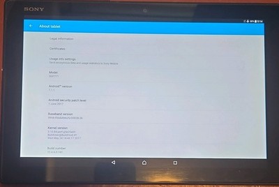 SONY XPERIA Z4 Tablet SOT31 32GB Android 10.1 inch #0001