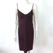 Banana Republic XS Baby Doll Mini Above Knee Dress Brown Red All Over Print
